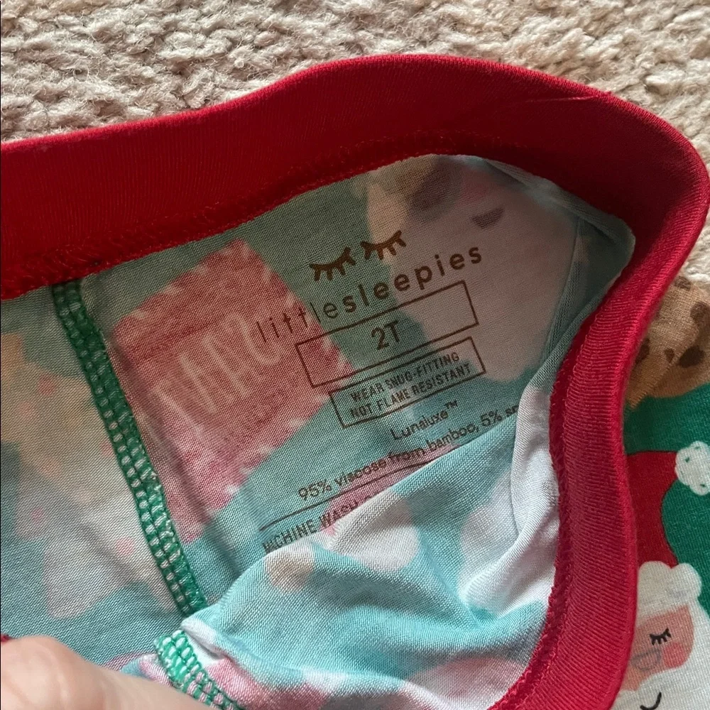 EUC Little Sleepies Christmas Pajama Set - Picture 6 of 7